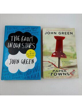 Lot of 2 Books by John Green - A Fault in Our Stars and Paper Towns